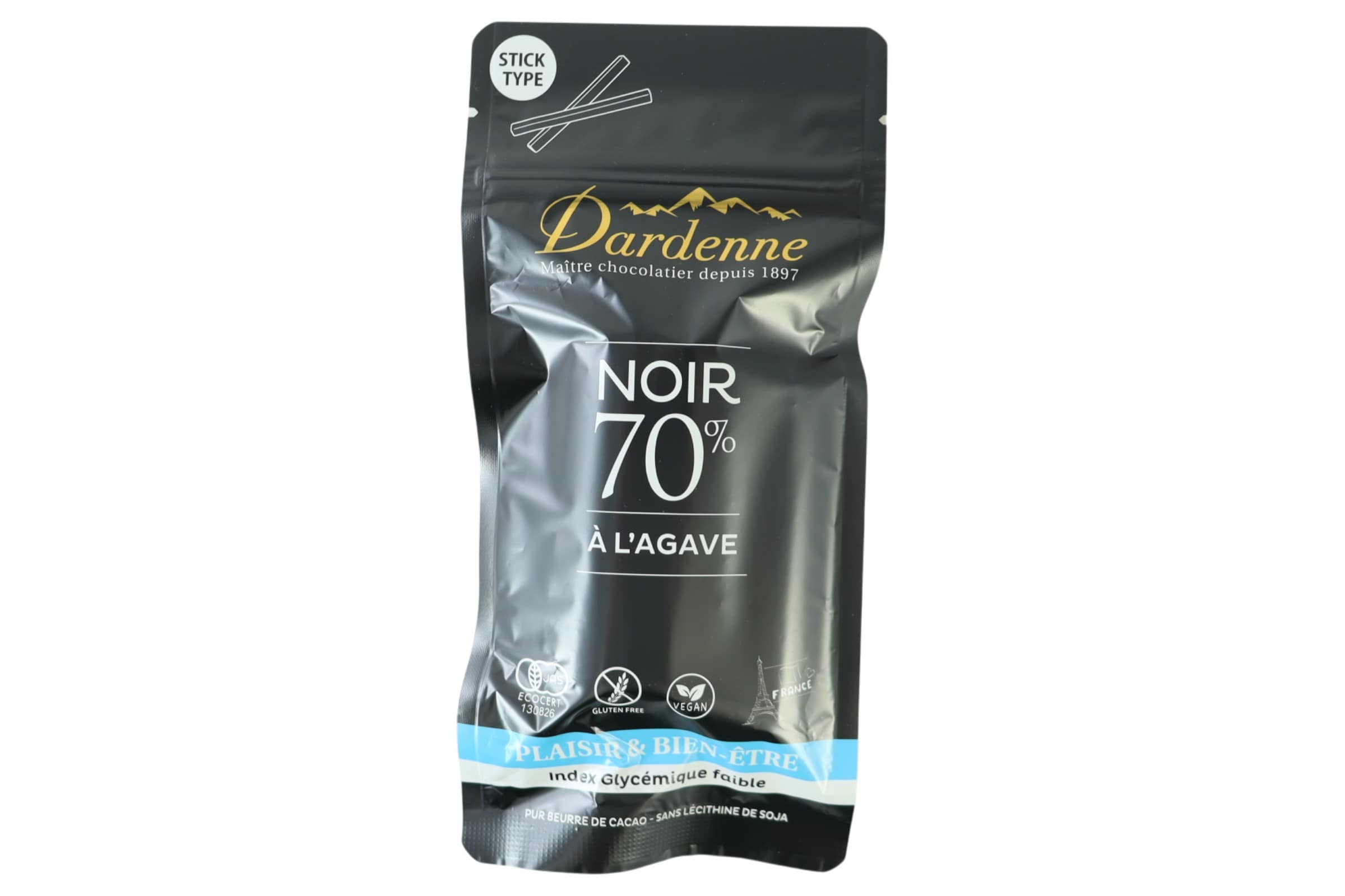 有機アガベチョコレートスティックカカオ70%
