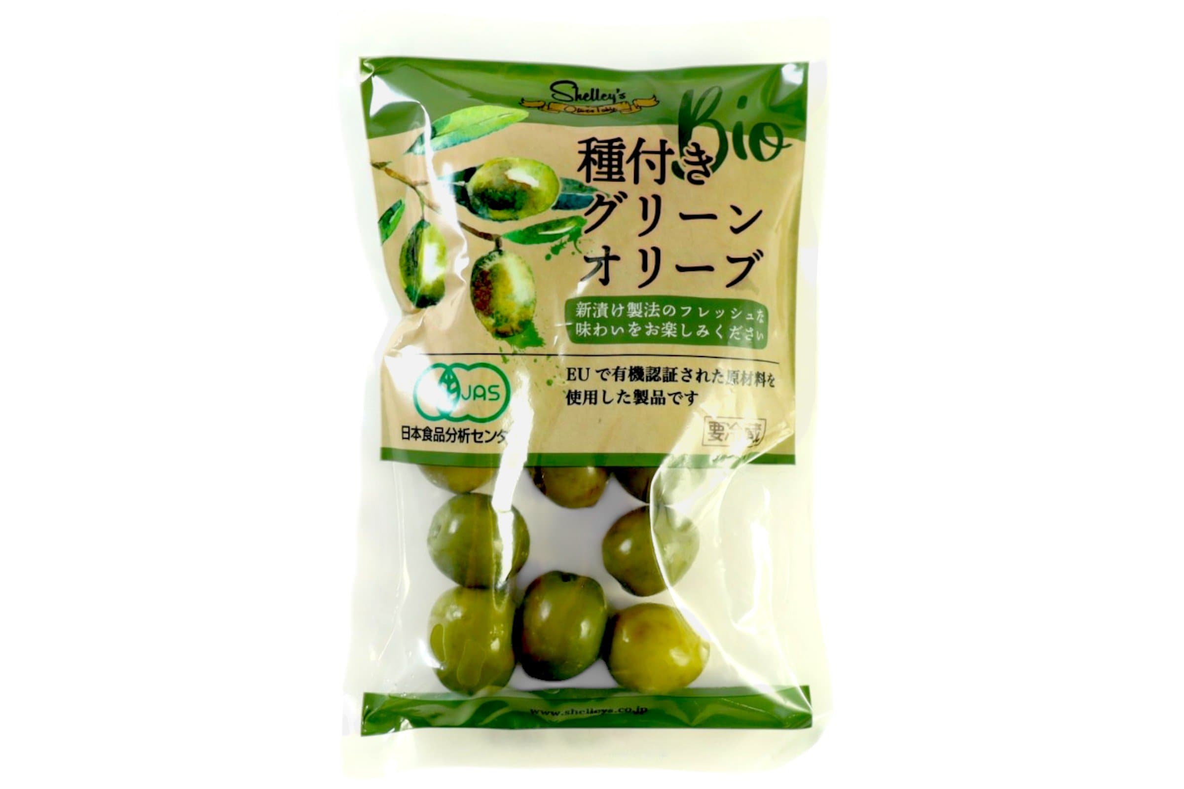 BIO種付きグリーンオリーブ 70g〈冷蔵〉