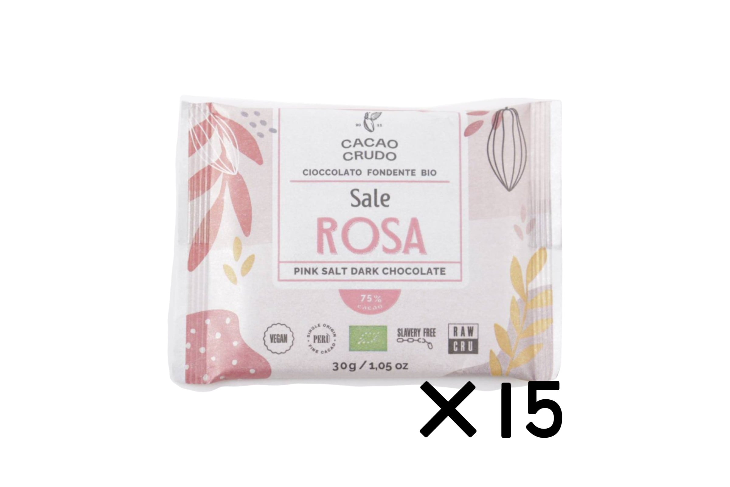 【送料無料】OGダークローチョコレート　ヒマラヤンソルト＆カカオニブ15点セット