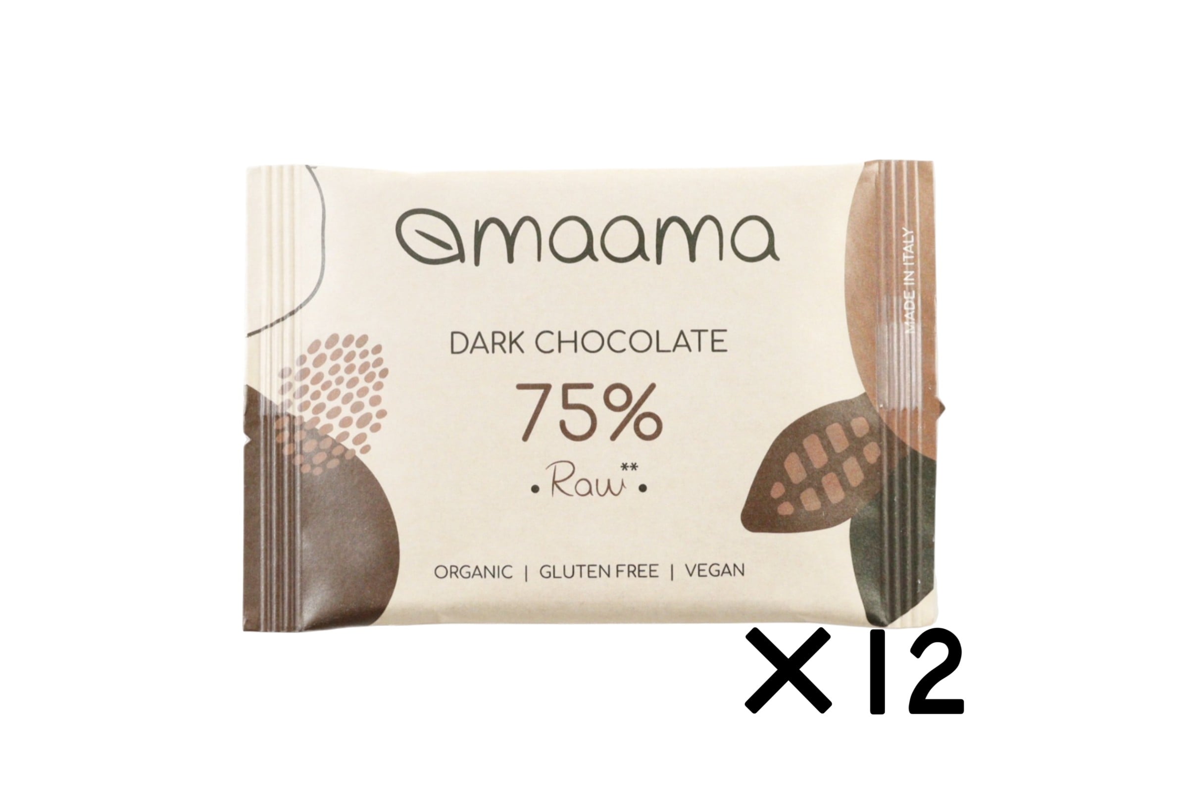 【送料無料】ローチョコレート75%12点セット