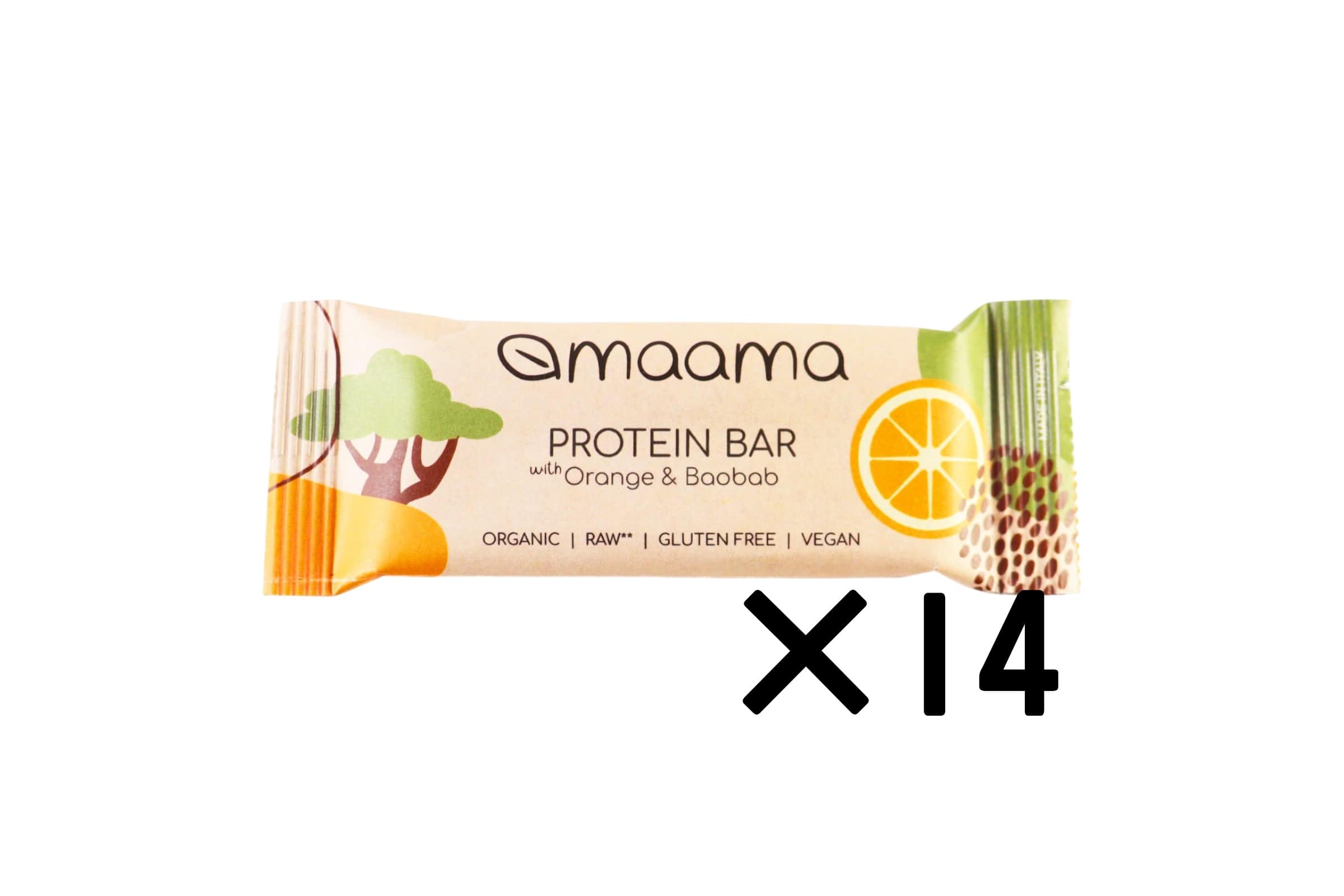 プロテインバー　オレンジ＆バオバブ14点セット