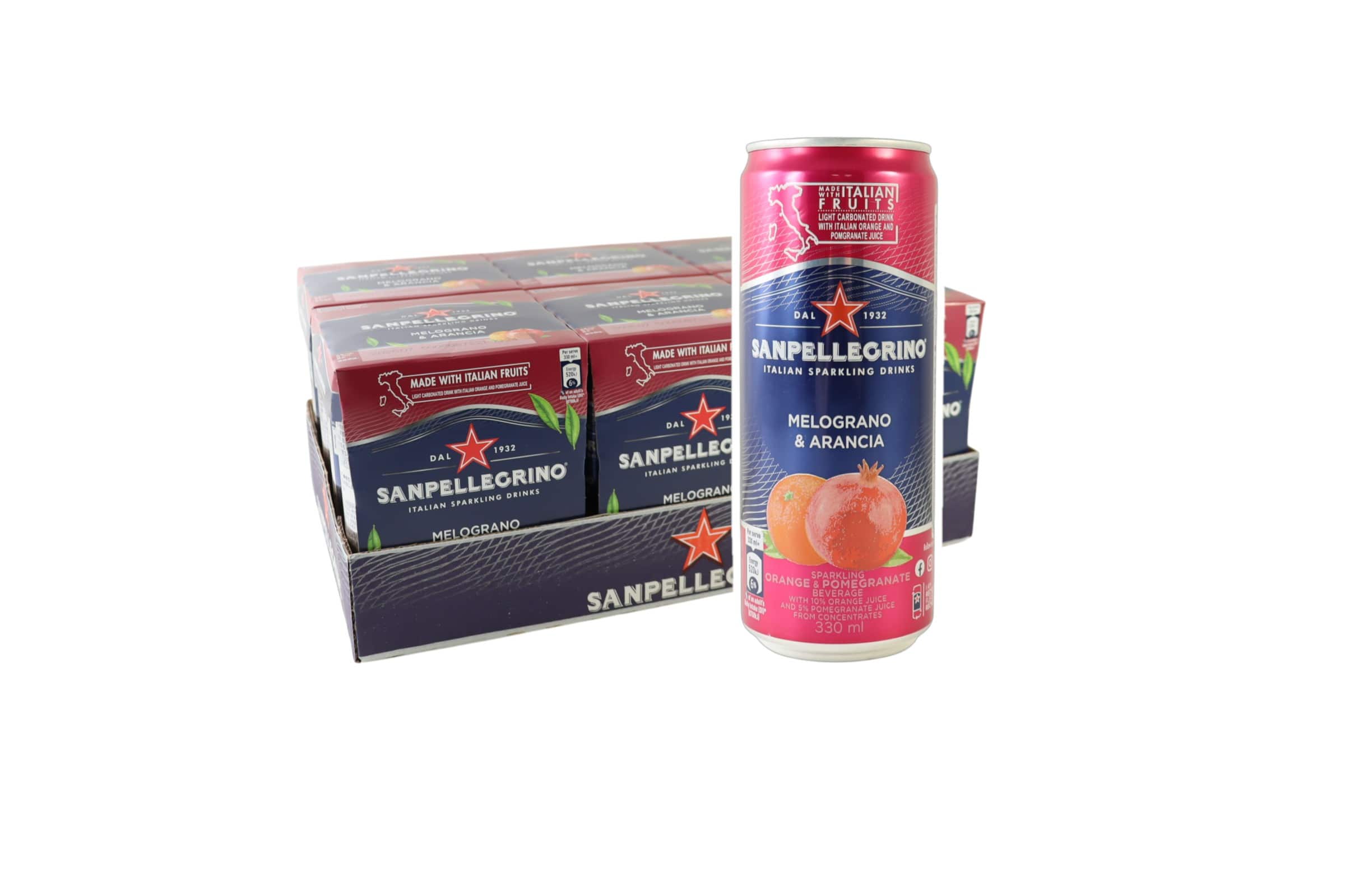 【送料無料】メログラーノアランチャ（ザクロ&オレンジ) 缶24本セット