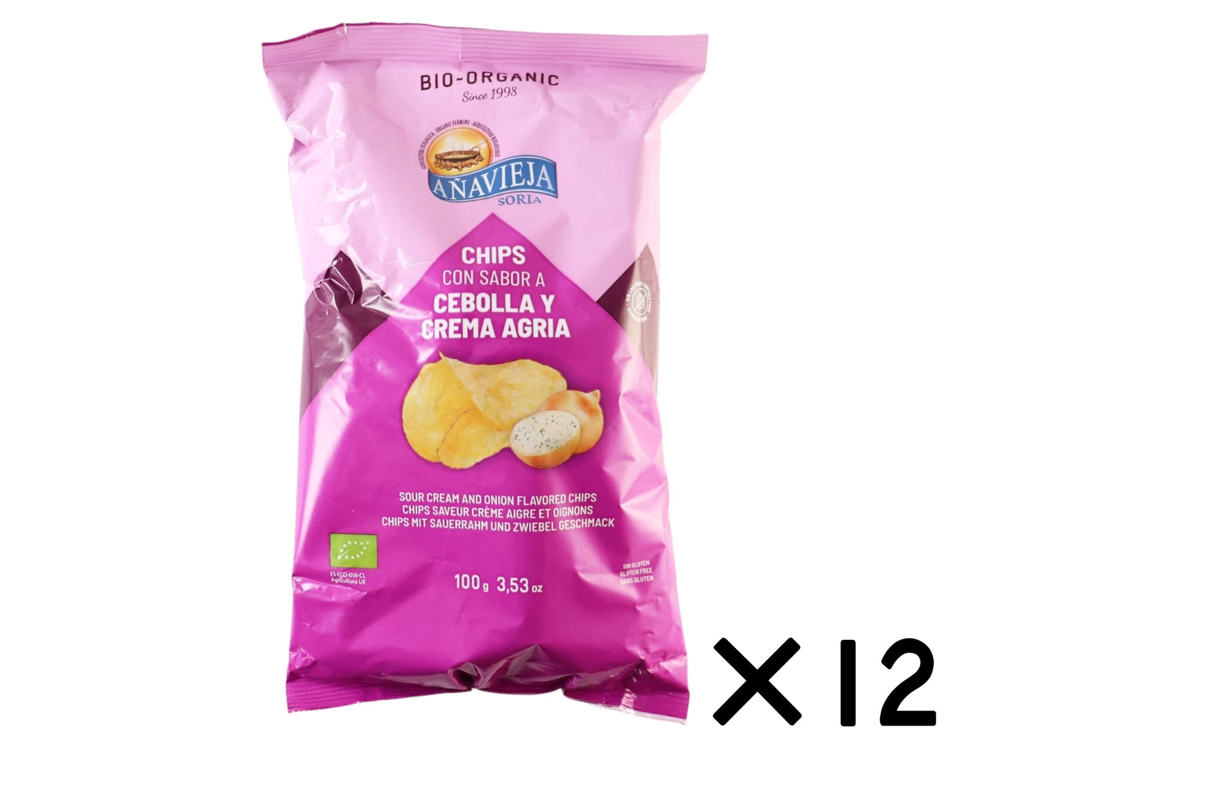 【送料無料】オーガニックポテトチップス（サワークリーム＆オニオン風味）12点セット