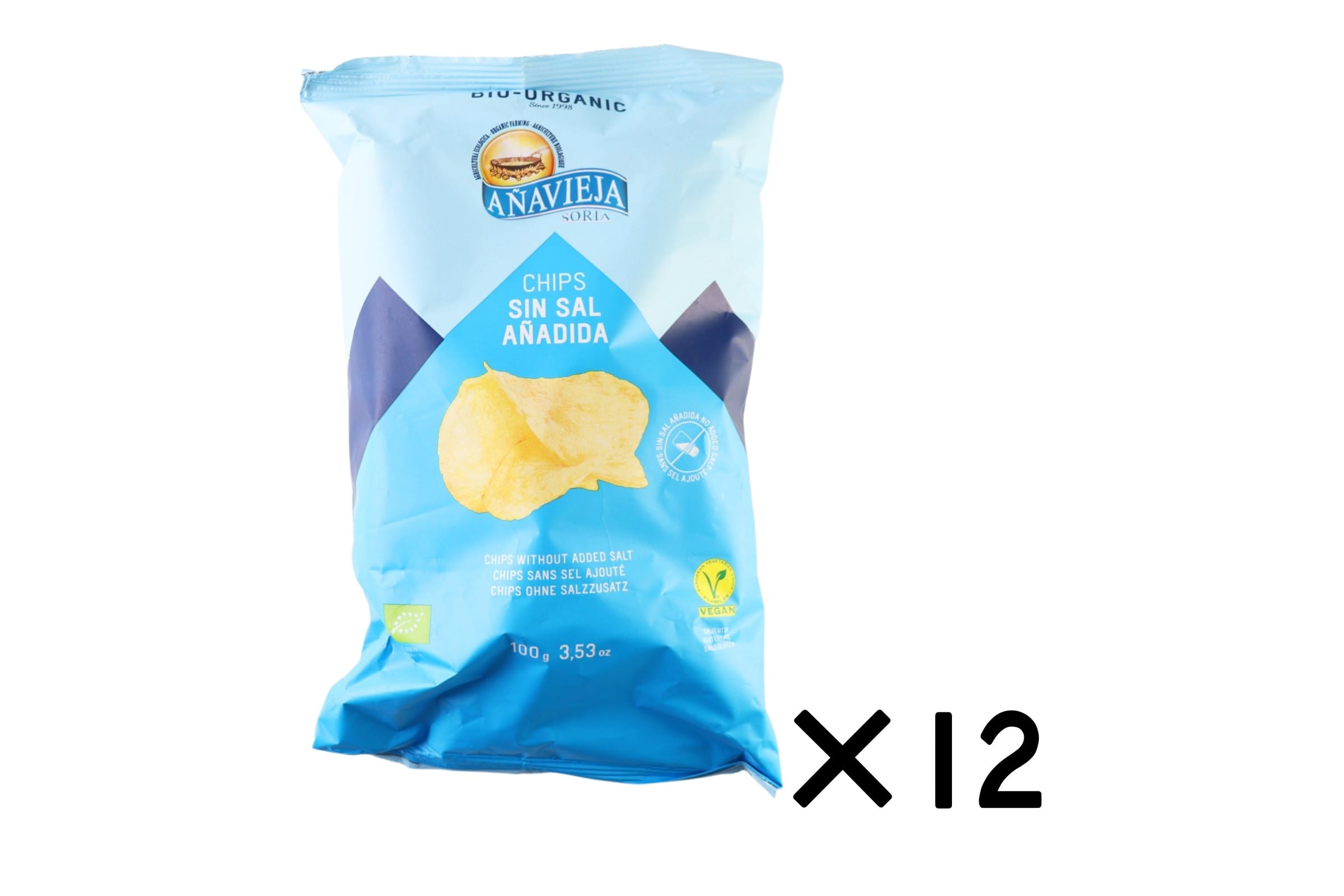 【送料無料】オーガニックポテトチップス（食塩不使用）12点セット