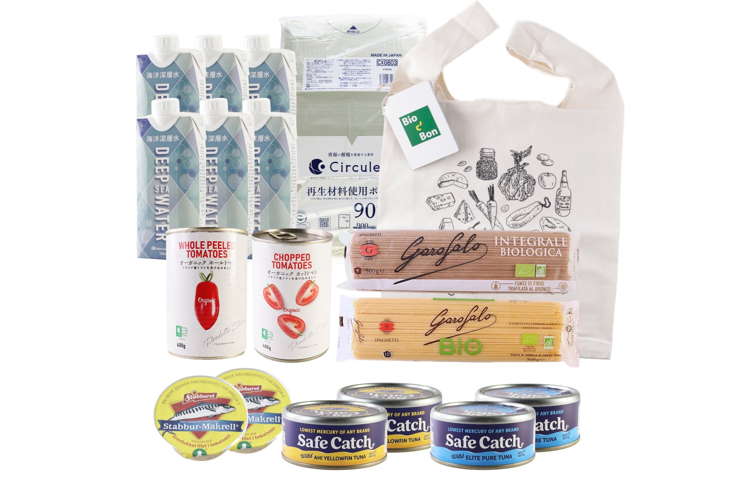 【送料無料】パスタとトマトパック、缶詰、水がそろった備蓄セット