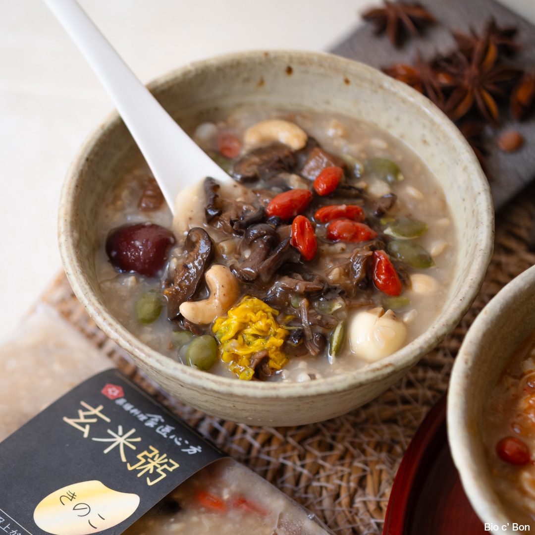 玄米粥　きのこ