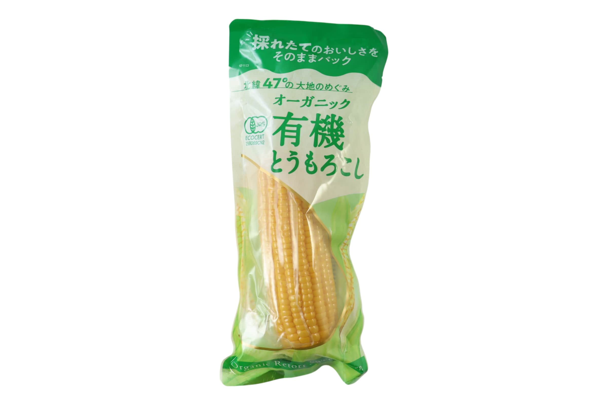 下ゆで　とうもろこし　中国産　有機（P）