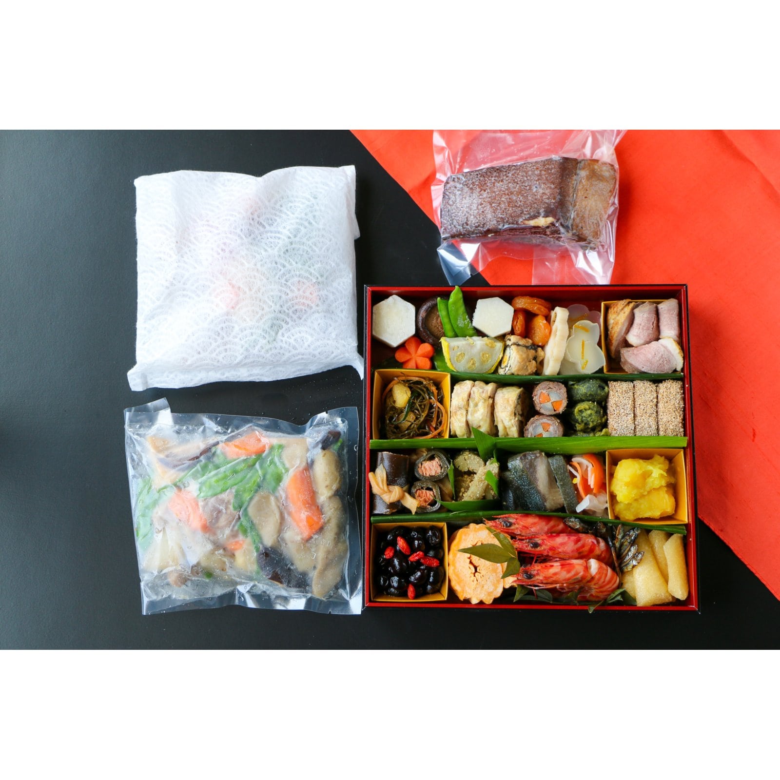 薬膳おせち(一段重)と真空パック3種セット