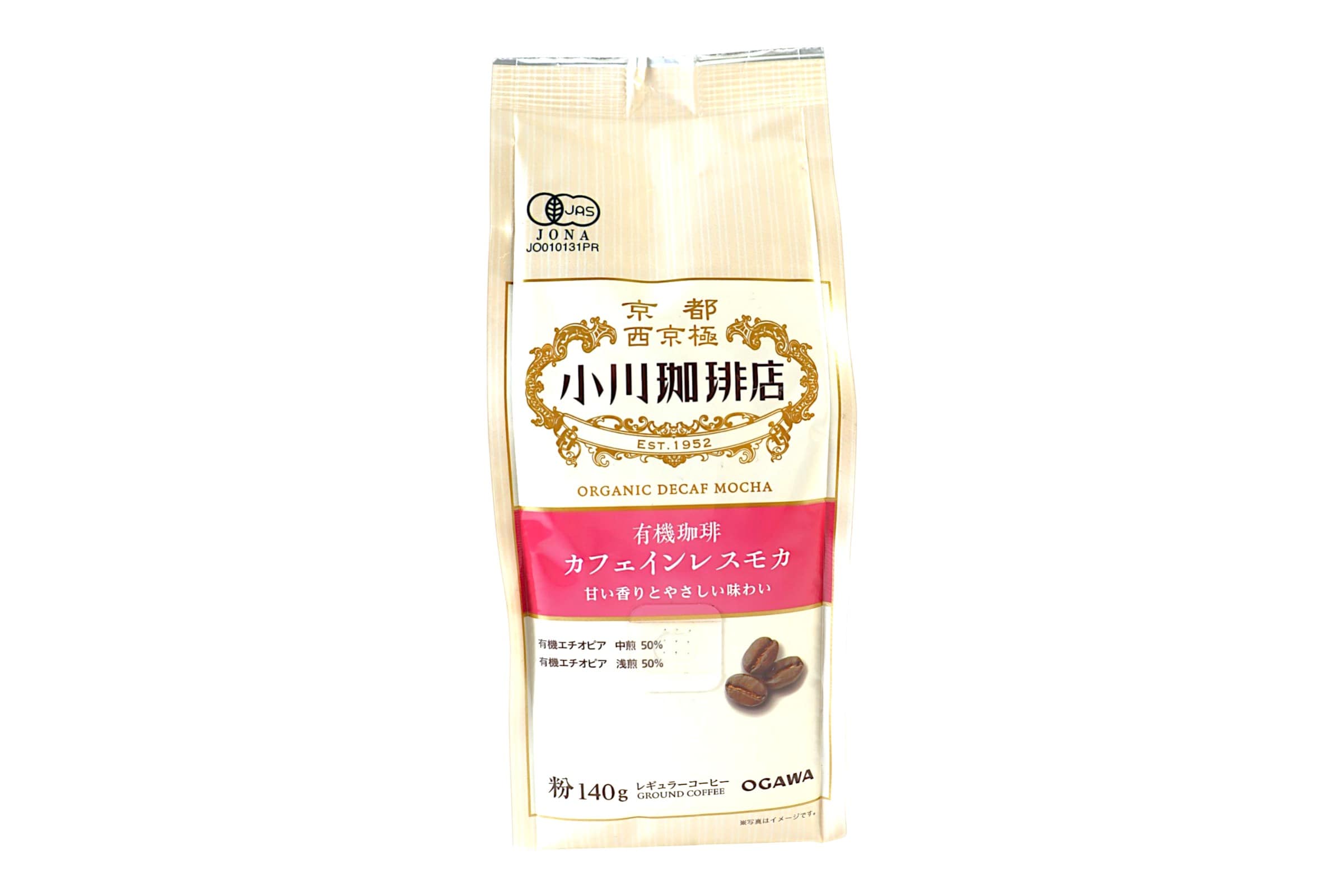 小川珈琲店 有機珈琲 カフェインレスモカ 粉